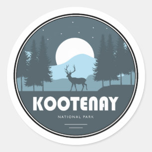 Kootenay National Park Herten Ronde Sticker