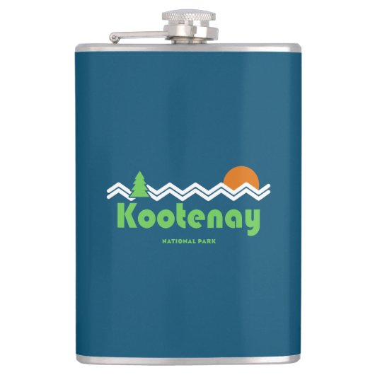 Kootenay National Park Retro Heupfles (Voorkant)