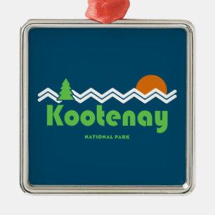 Kootenay National Park Retro Metalen Ornament