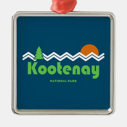 Kootenay National Park Retro Metalen Ornament (Voorkant)