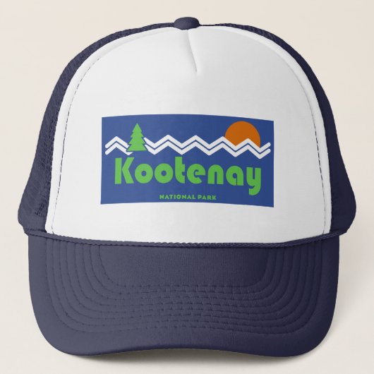 Kootenay National Park Retro Trucker Pet (Voorkant)