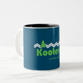 Kootenay National Park Retro Tweekleurige Koffiemok (Voorkant links)