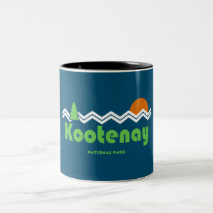 Kootenay National Park Retro Tweekleurige Koffiemok