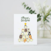 Kootsluis kerstboom feestdagenkaart (Staand voorkant)