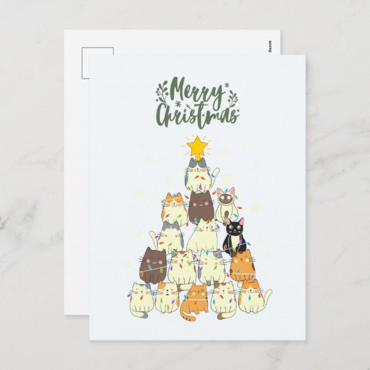 Kootsluis kerstboom feestdagenkaart (Voorkant / Achterkant)