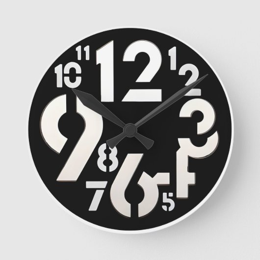 Kop Abstracte Typografie Sjabloon Stijl Ronde Klok (Voorkant)