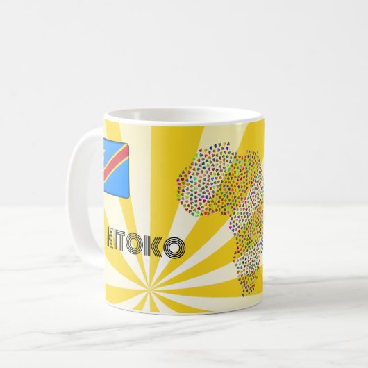 Kop, Afro-mug gedrukt Koffiemok (Voorkant links)