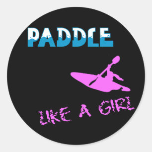 Kop als een meisje ronde sticker