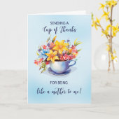 Kop Bedankt als een moeder Moederdag Kaart (Gele Bloem)