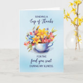 Kop Bedankt voor voedsel tijdens ziekte met bloeme Kaart (Gele Bloem)