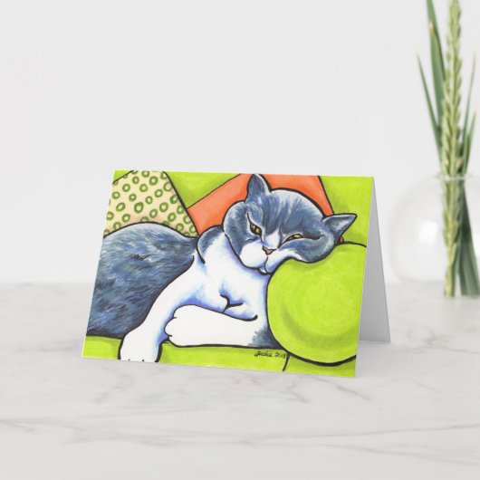 Kop British Shorthair Off-Leash Art™ Custom Kaart (Voorkant)