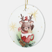 Kop chocolade keramisch ornament (Links)