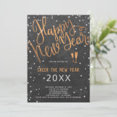 Kop de nieuwjaars koper-kartonnen partij kaart (Staand voorkant)