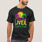 Kop dicht als je goed bent, grappige Mardi Gras Pa T-shirt (Voorkant)