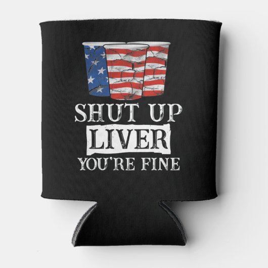 Kop dicht als je goed Drink. Blikjeskoeler (Voorkant)