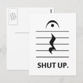 Kop dicht door Muzieknotatie Briefkaart (Voorkant / Achterkant)