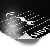 Kop dicht door Muzieknotatie Foto Afdruk (Hoek)