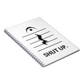 Kop dicht door Muzieknotatie Notitieboek (Rechterzijde)