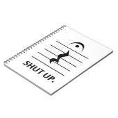 Kop dicht door Muzieknotatie Notitieboek (Linkerzijde)