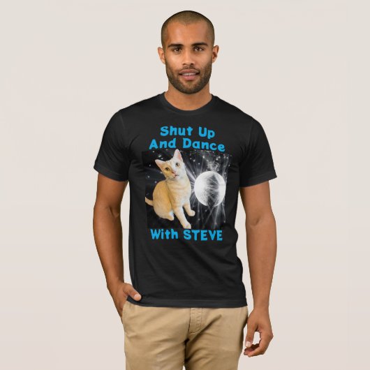 Kop dicht en dans met het T-shirt van Steve Mannen (Voorkant volledig)