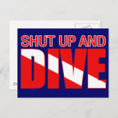 Kop dicht en duik briefkaart (Voorkant / Achterkant)