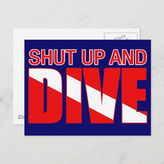 Kop dicht en duik briefkaart (Voorkant / Achterkant)