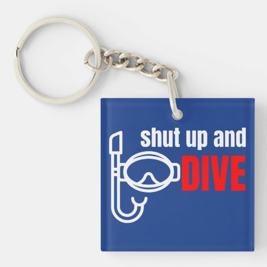 Kop dicht en duik sleutelhanger (Voorkant)