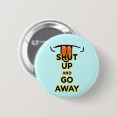 Kop dicht en ga weg Button (Voorkant /achterkant)