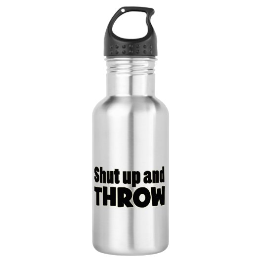 Kop dicht en gooi de Discus Javelin flesje op Waterfles (Voorkant)