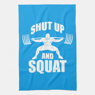 Kop dicht en kraakpand - Workout Motivatie Theedoek