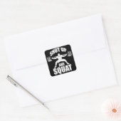 Kop dicht en kraakpand - Workout Motivatie Vierkante Sticker (Envelop)