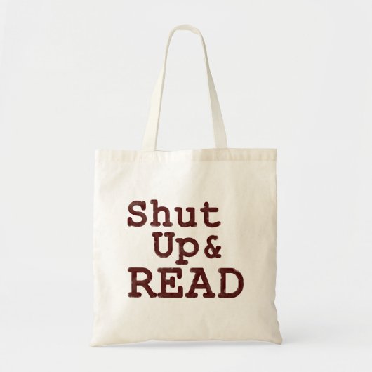 Kop dicht en lees boekenzak tote bag (Voorkant)