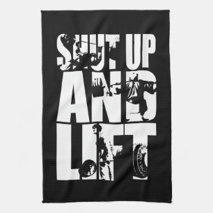 Kop dicht en lift - Motivatie met gym Workout Theedoek