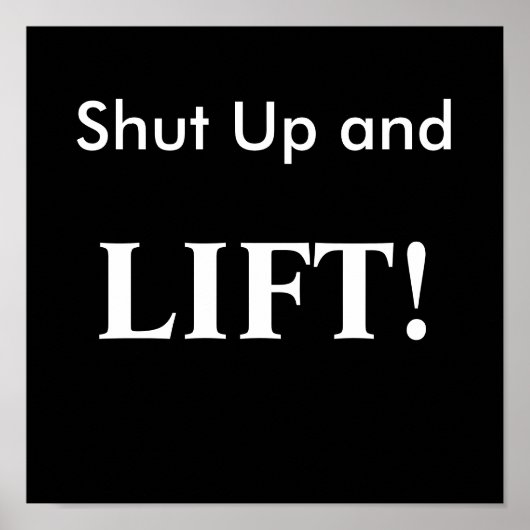 Kop dicht en, LIFT. Poster (Voorkant)