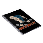 Kop dicht en lift Weightlifter Notitieboek (Rechterzijde)