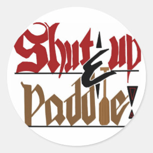 Kop dicht en peddel sticker