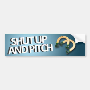 Kop dicht en pitch bumpersticker