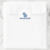 Kop dicht en Roll Ronde Sticker (Tas)