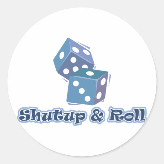 Kop dicht en Roll Ronde Sticker (Voorkant)