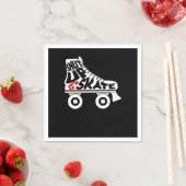 Kop dicht en Schaats Roller Schaatsen Gealigneerd Servet (Insitu)