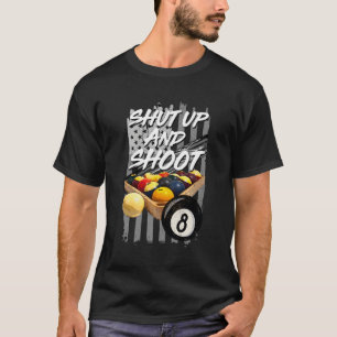 Kop dicht en schep Billiard 8 Ball Pool Player T-shirt