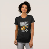 Kop dicht en schep Billiard 8 Ball Pool Player T-shirt (Voorkant volledig)