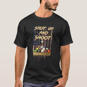 Kop dicht en schep Billiard 8 Ball Pool Player T-shirt