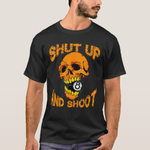Kop dicht en schep Billiard 8-balpool T-shirt