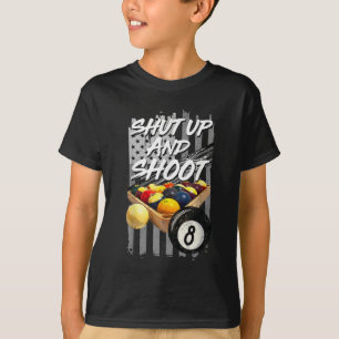 Kop dicht en schiet Billiard 8 Ball Pool Player af T-shirt