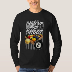 Kop dicht en schiet Billiard 8 Ball Pool Player af T-shirt