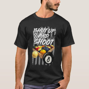 Kop dicht en schiet Billiard 8 Ball Pool Player af T-shirt