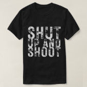 Kop dicht en schiet Billiard 8 Ball Pool Player Fu T-shirt (Design voorkant)