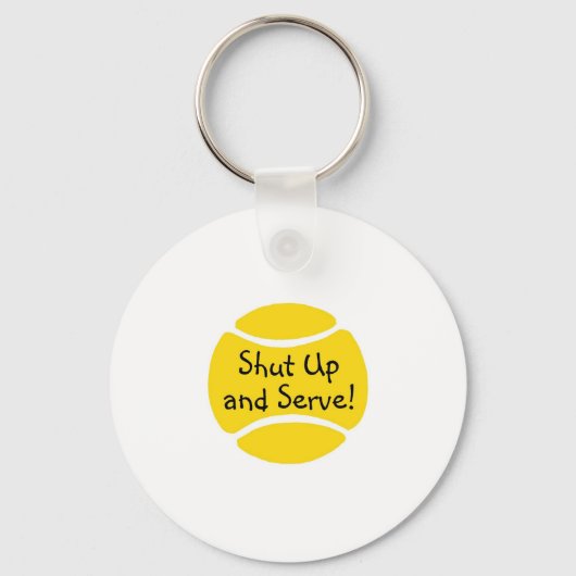 Kop dicht en serve Tennis Sleutelhanger (Voorkant)