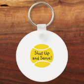 Kop dicht en serve Tennis Sleutelhanger (Voorkant)